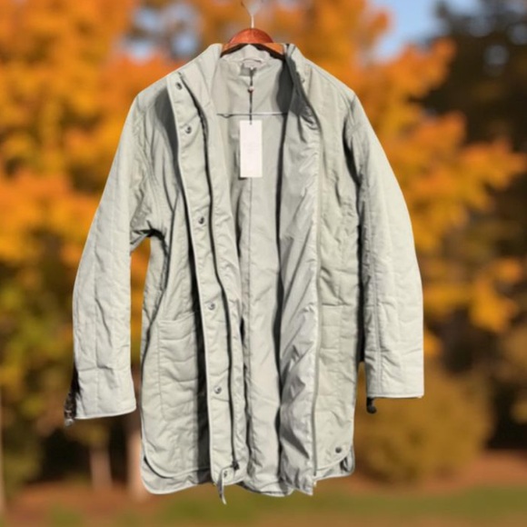 Calia quilted jacket (sage green) fully lined Medium NWT